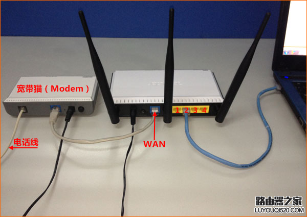 宽带是电话线接入时，Win7电脑和无线路由器的正确连接方式