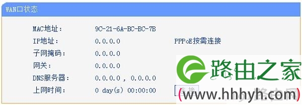 路由器WAN口状态全是0