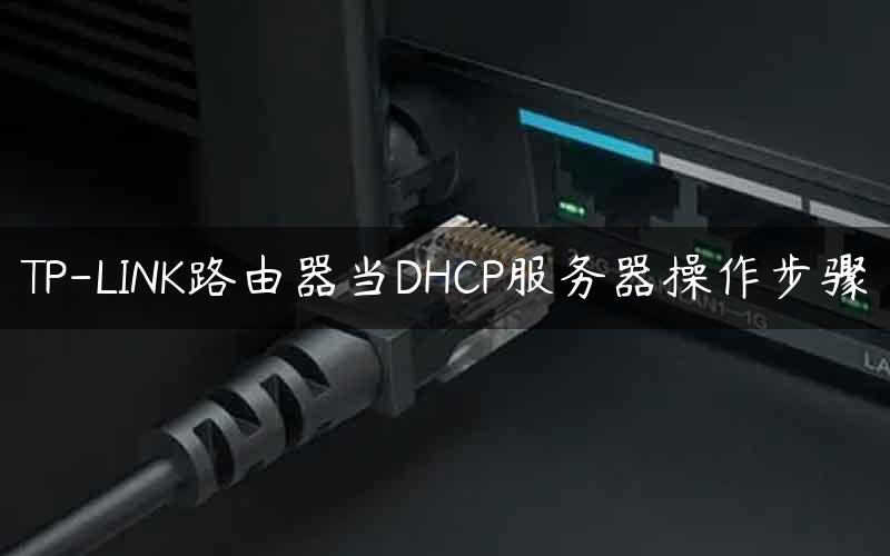 TP-LINK路由器当DHCP服务器操作步骤