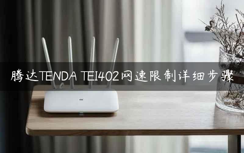 腾达TENDA TEI402网速限制详细步骤