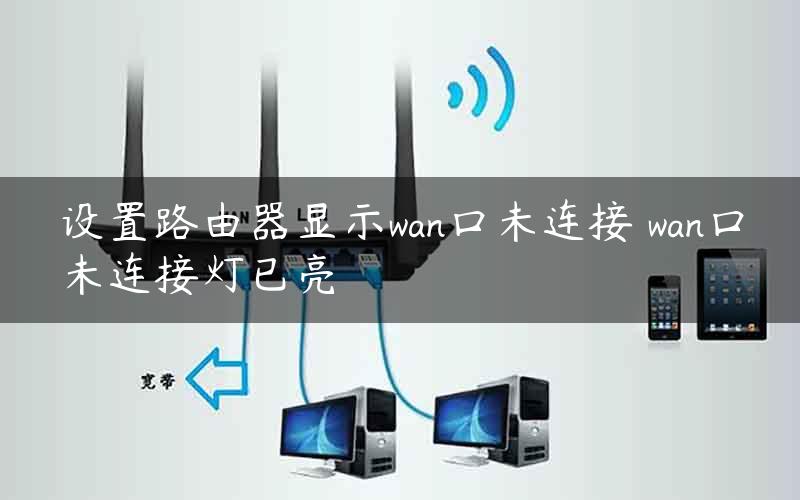 设置路由器显示wan口未连接 wan口未连接灯已亮