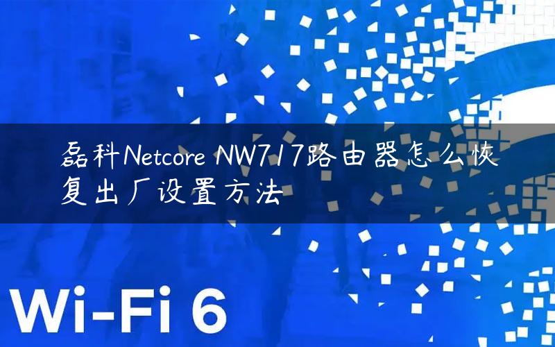 磊科Netcore NW717路由器怎么恢复出厂设置方法