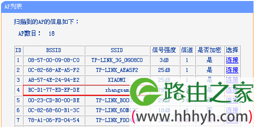 TL-MR13U连接到无线信号