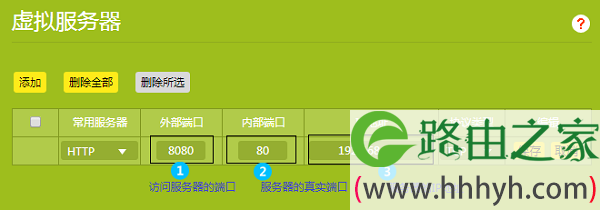 TL-WR886N设置虚拟服务器参数