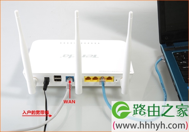 网线入户上网时腾达W1800R路由器安装方法