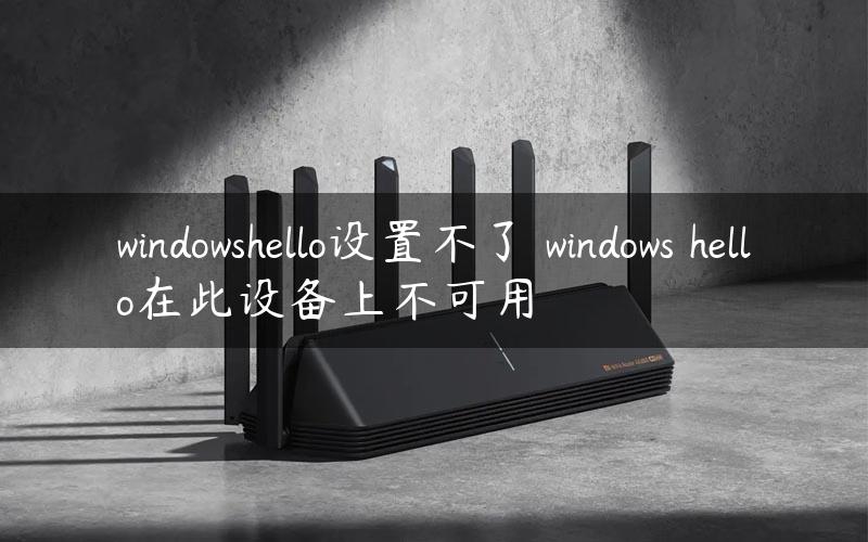 windowshello设置不了 windows hello在此设备上不可用
