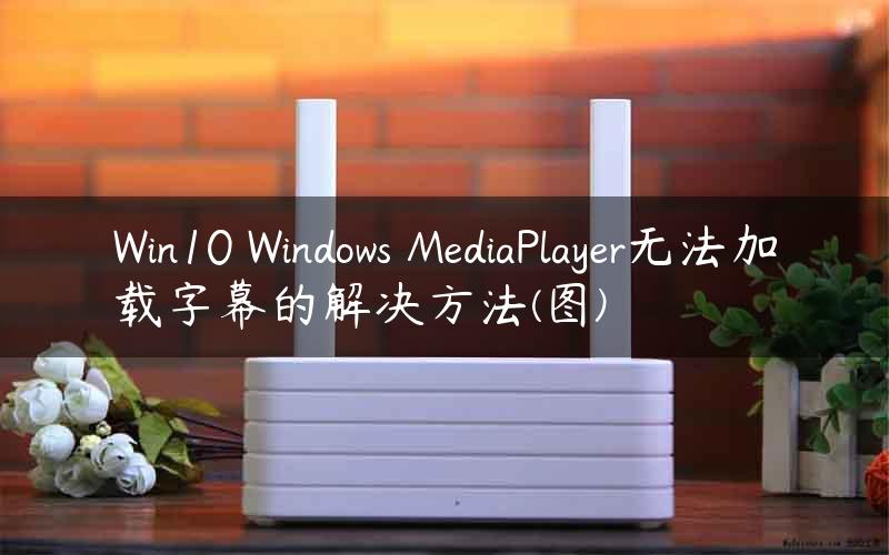 Win10 Windows MediaPlayer无法加载字幕的解决方法(图)