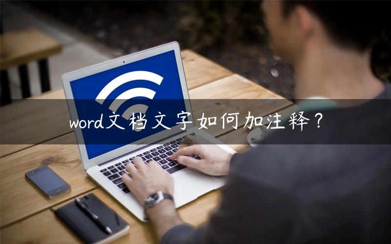 word文档文字如何加注释？
