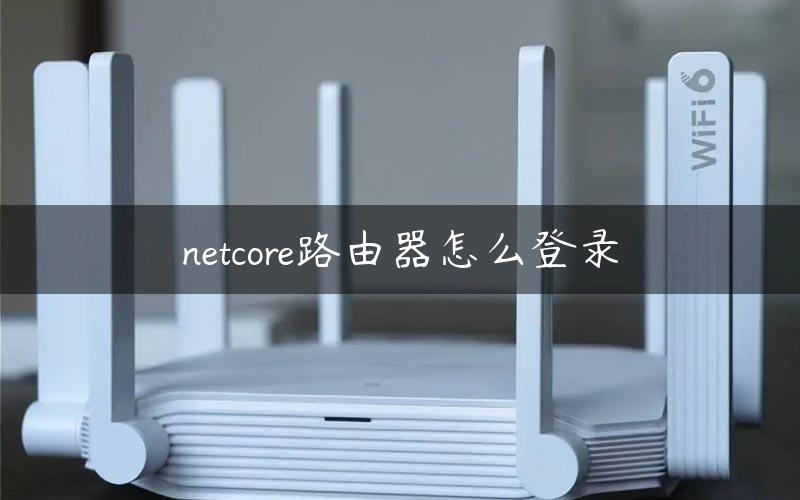 netcore路由器怎么登录