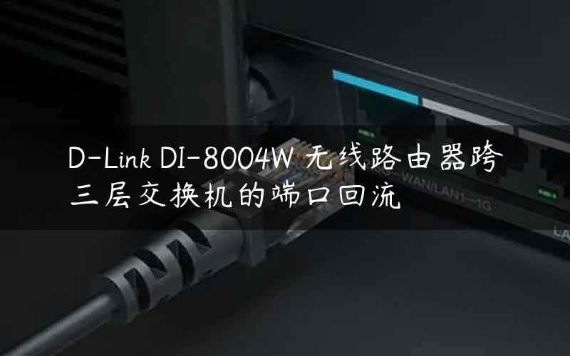 D-Link DI-8004W 无线路由器跨三层交换机的端口回流