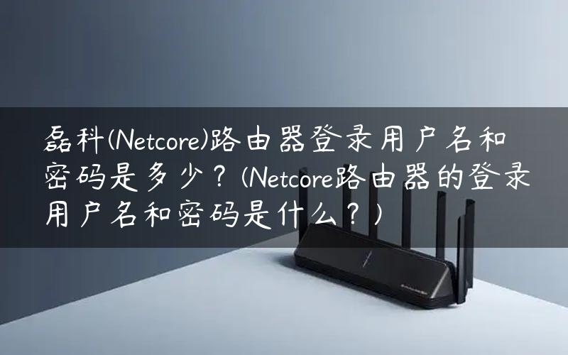 磊科(Netcore)路由器登录用户名和密码是多少？(Netcore路由器的登录用户名和密码是什么？)