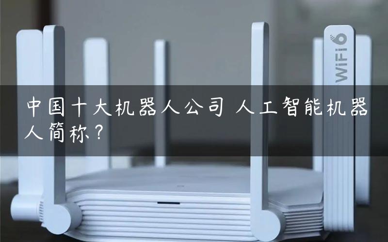 中国十大机器人公司 人工智能机器人简称？