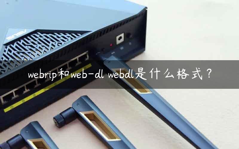webrip和web-dl webdl是什么格式？