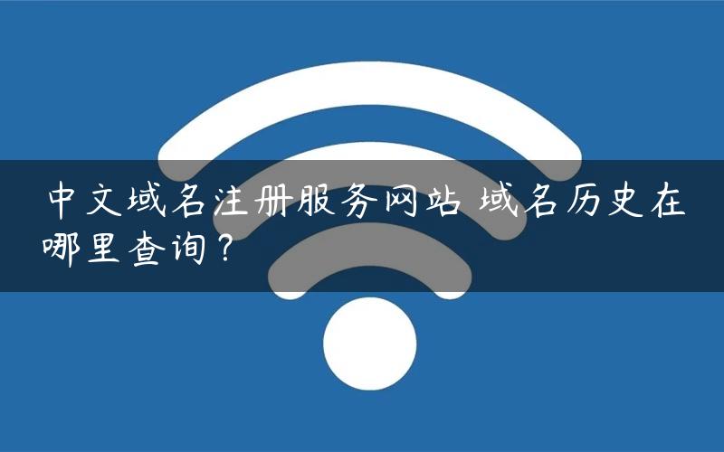 中文域名注册服务网站 域名历史在哪里查询？