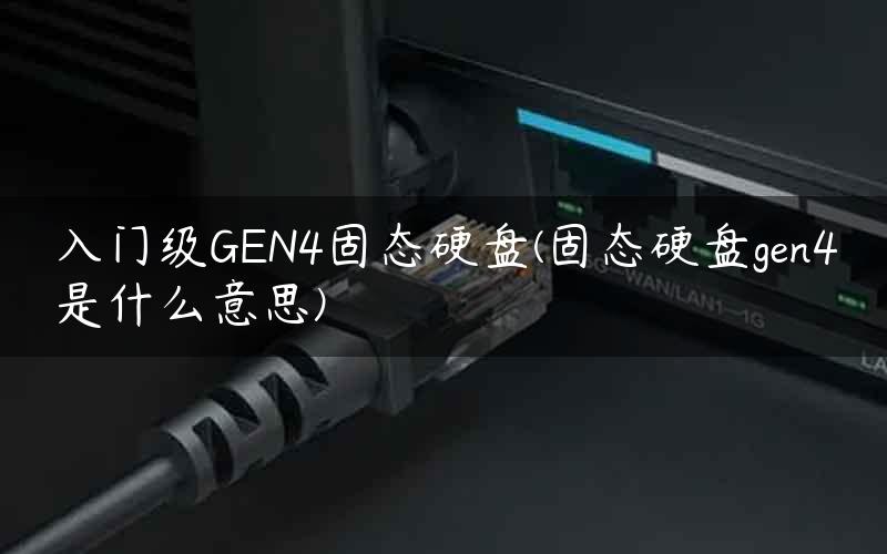 入门级GEN4固态硬盘(固态硬盘gen4是什么意思)